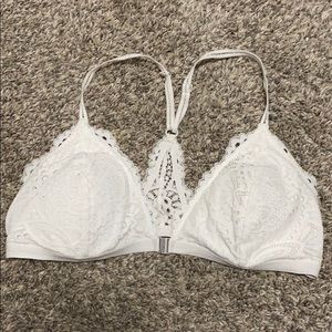 white lace bralette